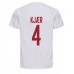 Denemarken Simon Kjaer #4 Voetbalkleding Uitshirt WK 2022 Korte Mouwen